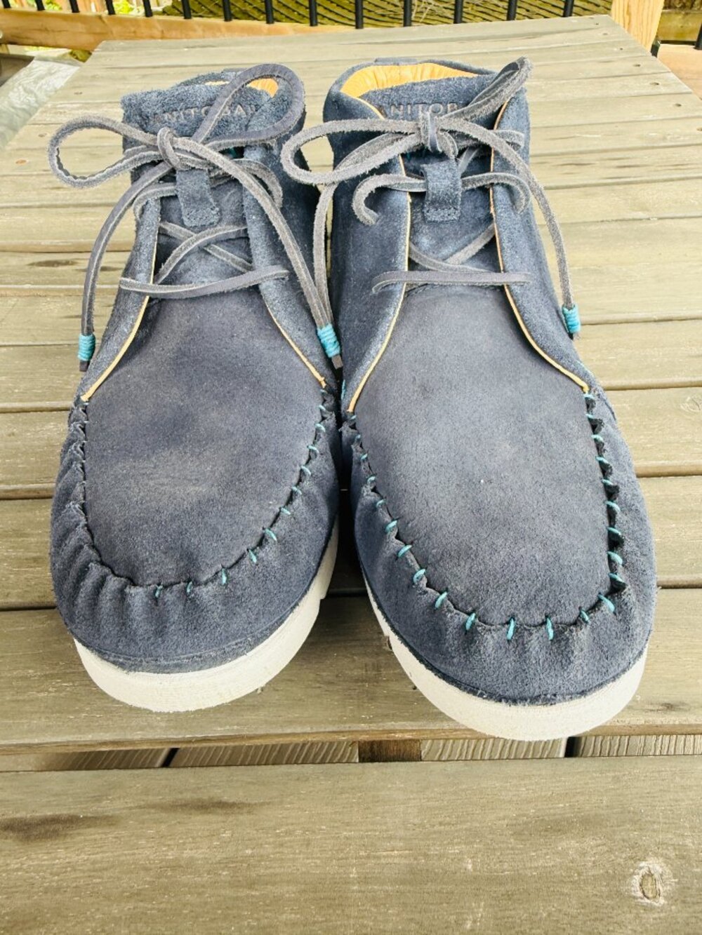 Manitobah Mukluks Men’s Mesa Suede Chukka Boots Navy Blue Size 9.5 NWOT